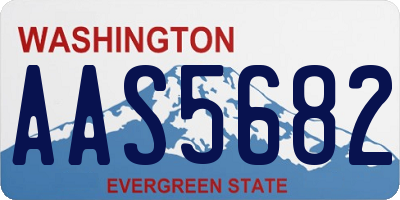 WA license plate AAS5682