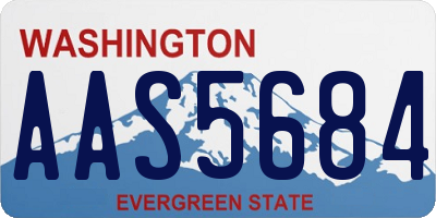 WA license plate AAS5684