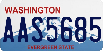 WA license plate AAS5685