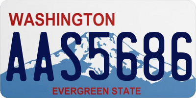 WA license plate AAS5686