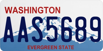 WA license plate AAS5689