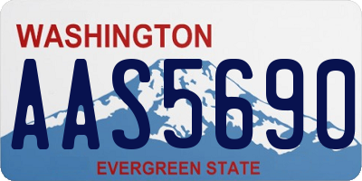 WA license plate AAS5690