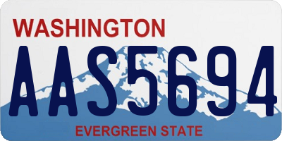 WA license plate AAS5694