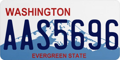 WA license plate AAS5696