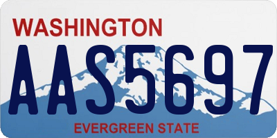 WA license plate AAS5697