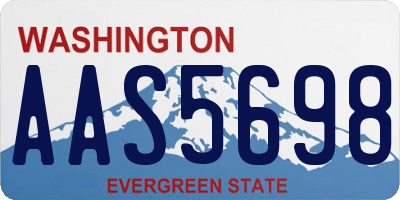 WA license plate AAS5698