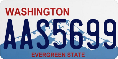 WA license plate AAS5699