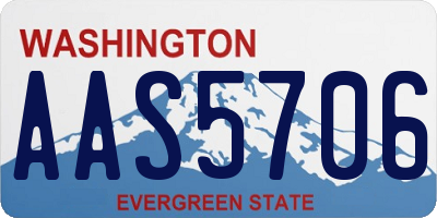 WA license plate AAS5706