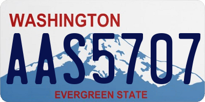 WA license plate AAS5707