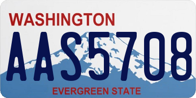 WA license plate AAS5708
