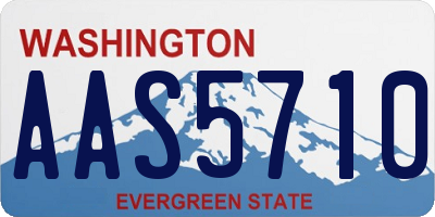 WA license plate AAS5710