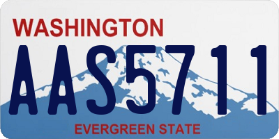 WA license plate AAS5711