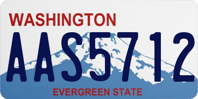 WA license plate AAS5712