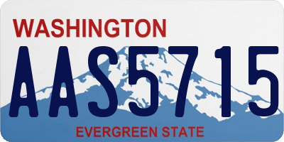 WA license plate AAS5715