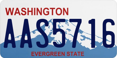 WA license plate AAS5716