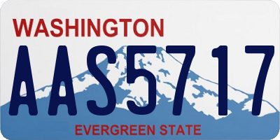 WA license plate AAS5717