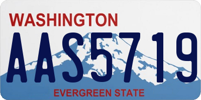WA license plate AAS5719