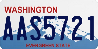 WA license plate AAS5721