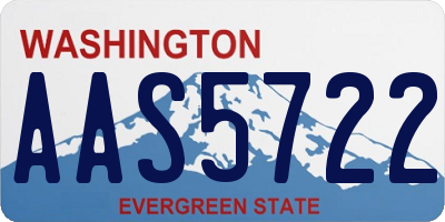 WA license plate AAS5722