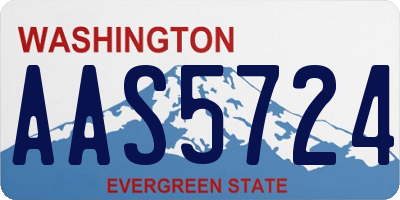 WA license plate AAS5724