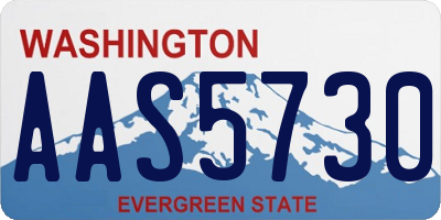 WA license plate AAS5730