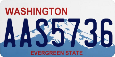 WA license plate AAS5736