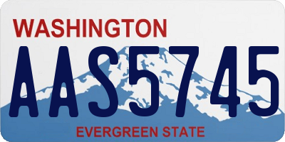WA license plate AAS5745