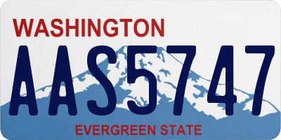 WA license plate AAS5747