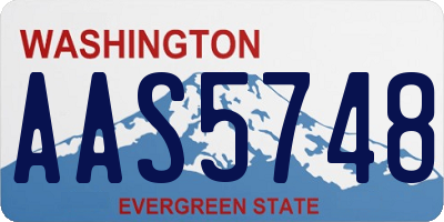 WA license plate AAS5748