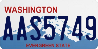 WA license plate AAS5749