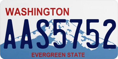 WA license plate AAS5752