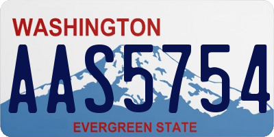 WA license plate AAS5754