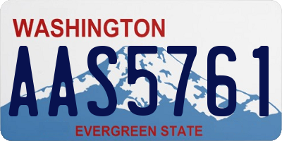 WA license plate AAS5761