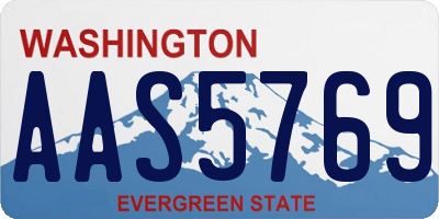 WA license plate AAS5769