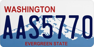 WA license plate AAS5770