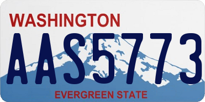 WA license plate AAS5773