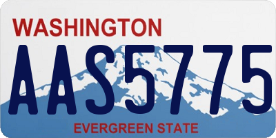 WA license plate AAS5775