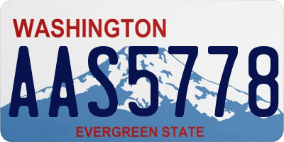 WA license plate AAS5778