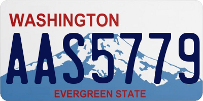 WA license plate AAS5779