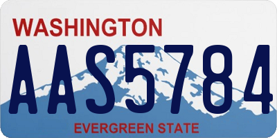 WA license plate AAS5784