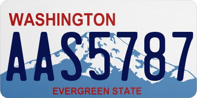 WA license plate AAS5787
