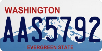 WA license plate AAS5792