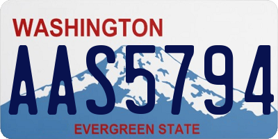 WA license plate AAS5794