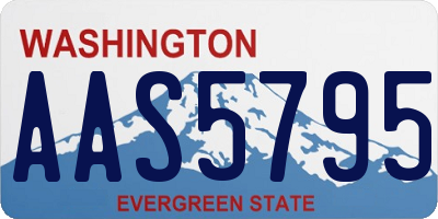 WA license plate AAS5795