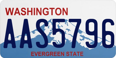 WA license plate AAS5796