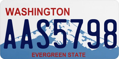 WA license plate AAS5798