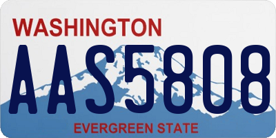 WA license plate AAS5808