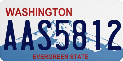 WA license plate AAS5812