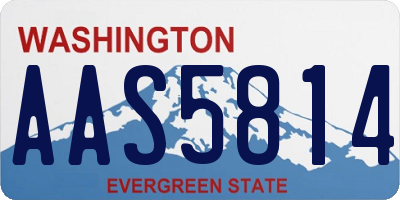 WA license plate AAS5814