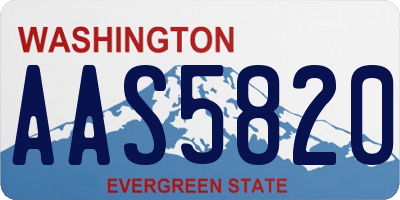 WA license plate AAS5820